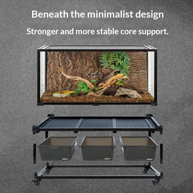 2026 New Style Reptizoo Reptile Breeding Box for Geckos Lizards & Snakes-Stackable Shelf Rectangular Design