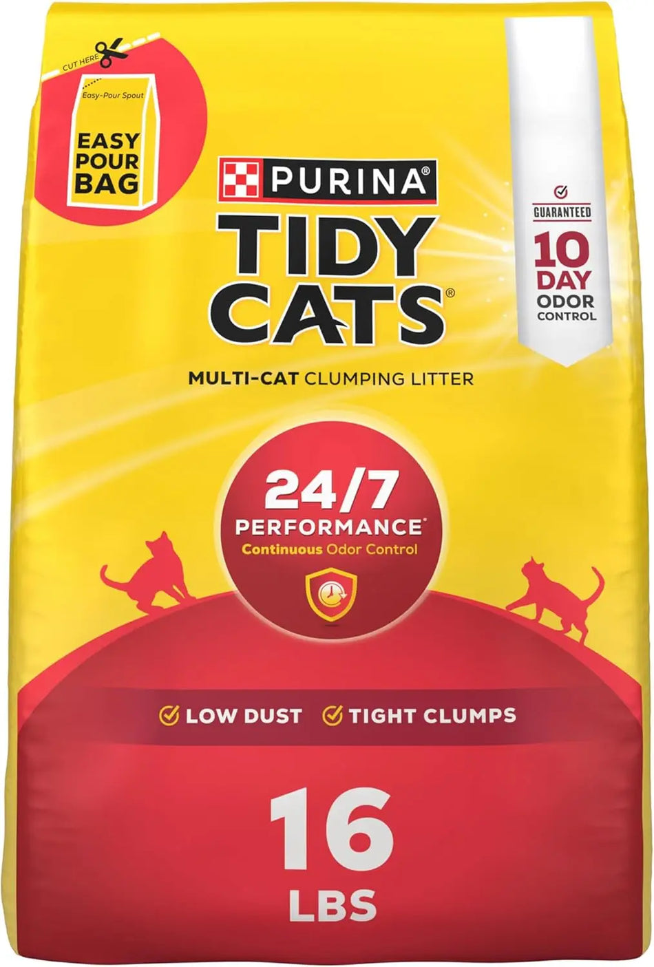 Clumping Cat Litter with Odor Control, Multi-Cat Formula, 16 lb Bag for Long-Lasting Performance