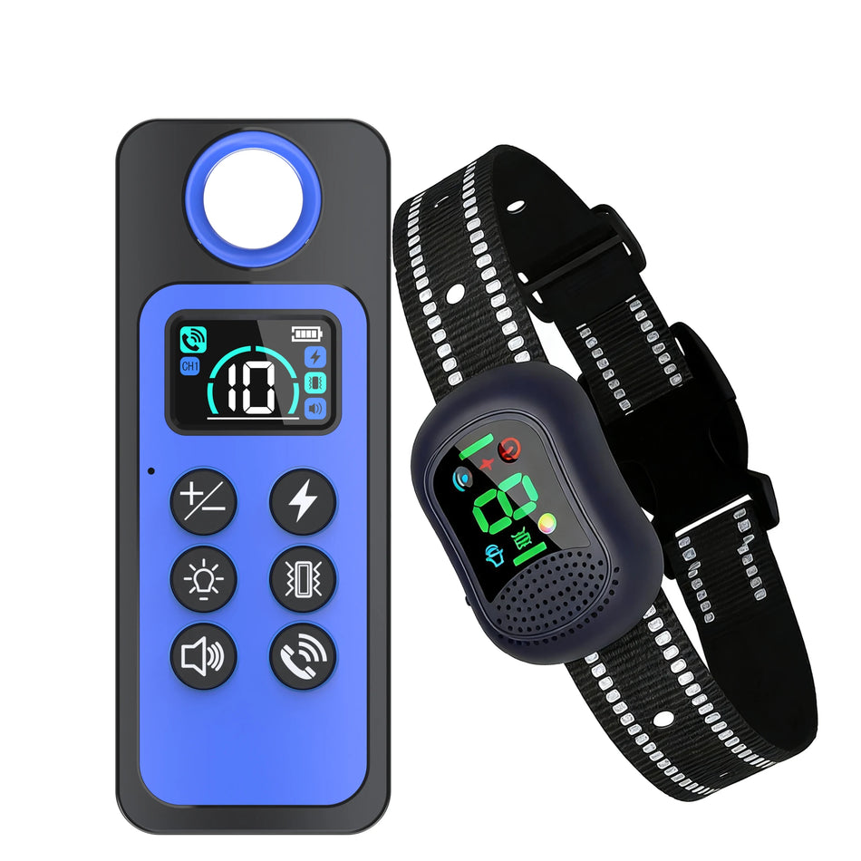 4900FT Multifunctional Pet Training Collar IP67 Waterproof Rechargeable Collar with Voice Call Function 4 Adjustable  Modes