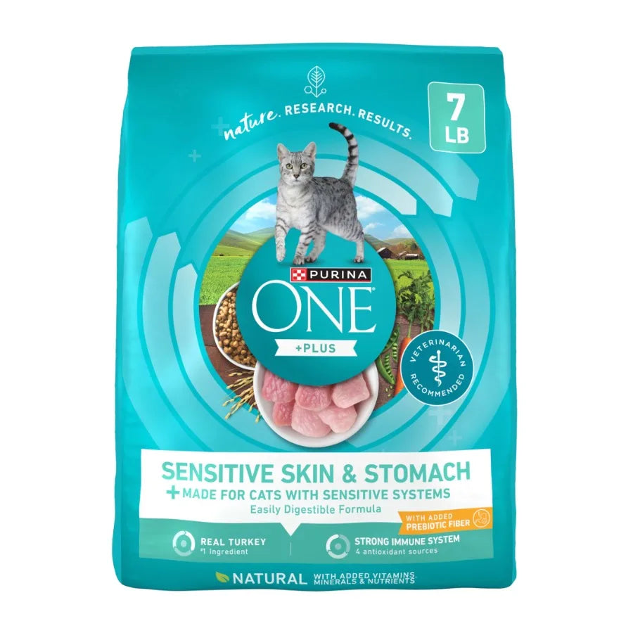 Natural Dry Cat Food for Sensitive Stomach and Sensitive Skin Gentle Digestion Formula with Soothing Oatmeal Salmon, Light Beig