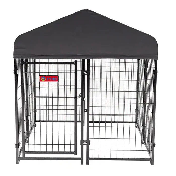 4x4x4.3 ft Heavy Duty Dog Kennel Villa House Animal Camping Cage Fence