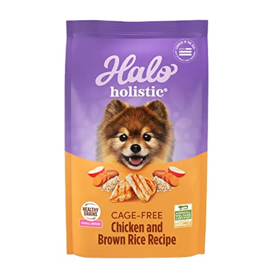 Holistic Small Breed Dog Food Cage Free Chicken and Brown Rice Recipe Healthy Grains Dry Dog Food Complete Digestive Health 10