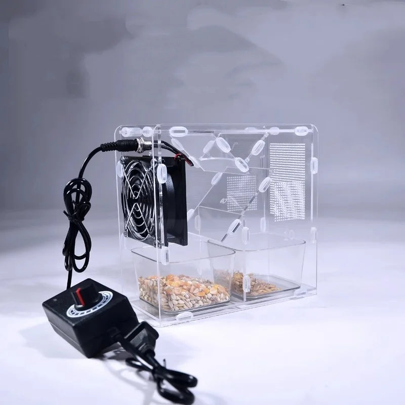 Mini Bird Food Shell Blower Household Washable Grain Peeling Blower Bird Supplies Tools Adjustable Speed