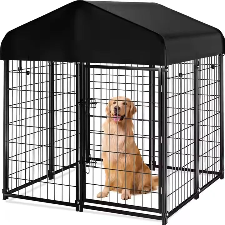 Good Quality Outdoor Welded Dog Kennel Metal Dog Cage Pet Run Fence Dog House Puppy Playpen