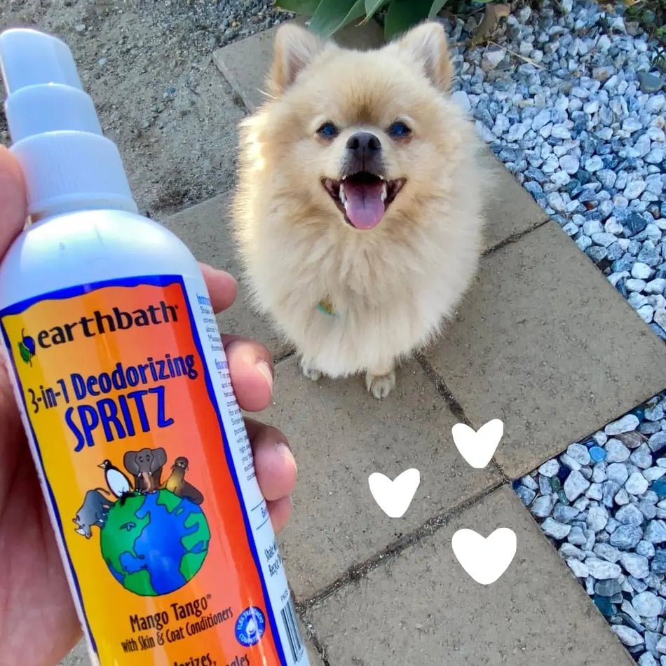 Dog Odor Eliminator for Strong Odor 100ML 3-in-1 Dog & Puppy Deodorizing Spritz Dog Wash Spray Dog Bathing Supplies
