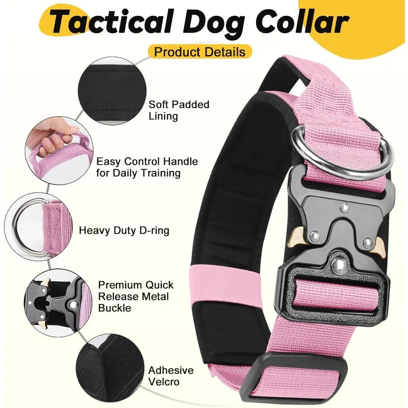 Pet Collar,Adjustable Heavy Duty Wide Thick Dog Collars with Quick Release Buckle, Soft Comfortable for Various body type Dogs