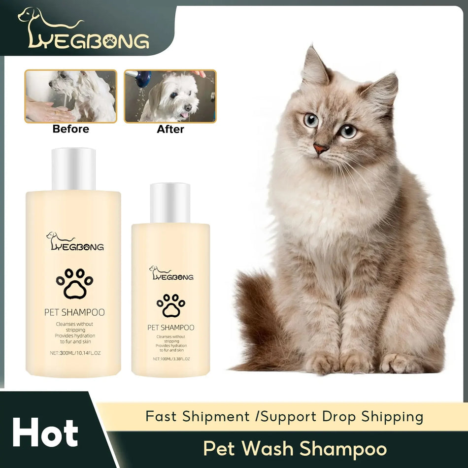 Pet Shampoo Cats and Dogs Gentle Cleansing Natural Formula Smooth Non Tangling Fur Fragrance Moisturizing Pet Grooming Supplies