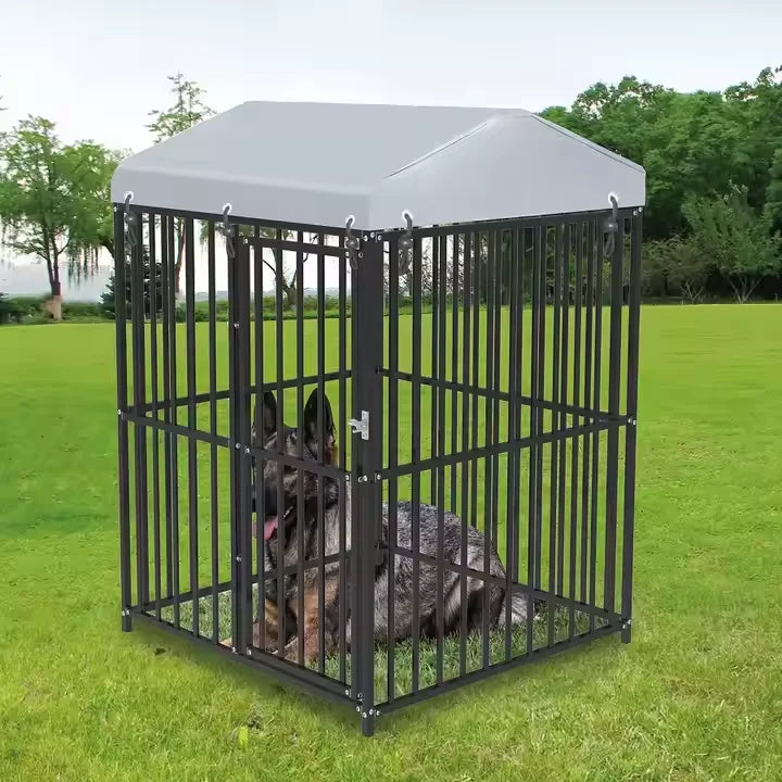 Good Quality Outdoor Welded Dog Kennel Metal Dog Cage Pet Run Fence Dog House Puppy Playpen