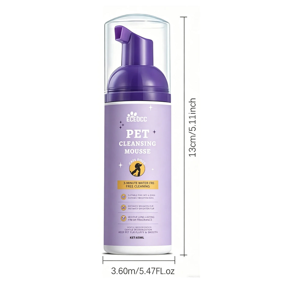 All Breeds Cat Dog Waterless Shampoo Mousse No Bath Needed Refreshing Hair Cleanser Odor Elimination Pet Daily Grooming Supplies