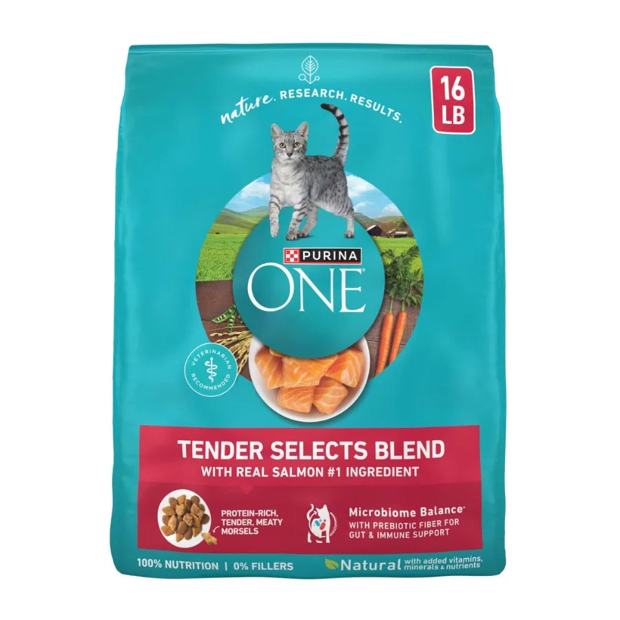 Tender Select Blends Dry Cat Food, Salmon, 16 lb Bag