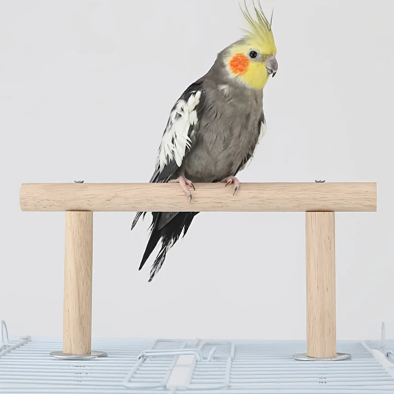Durable Wooden Bird Perch Stand Parrot Toys For Standing Playing Bird Supplies